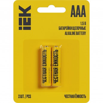 Батарейка щелочая IEK Alkaline Optima LR03/AAA (2шт/блистер)