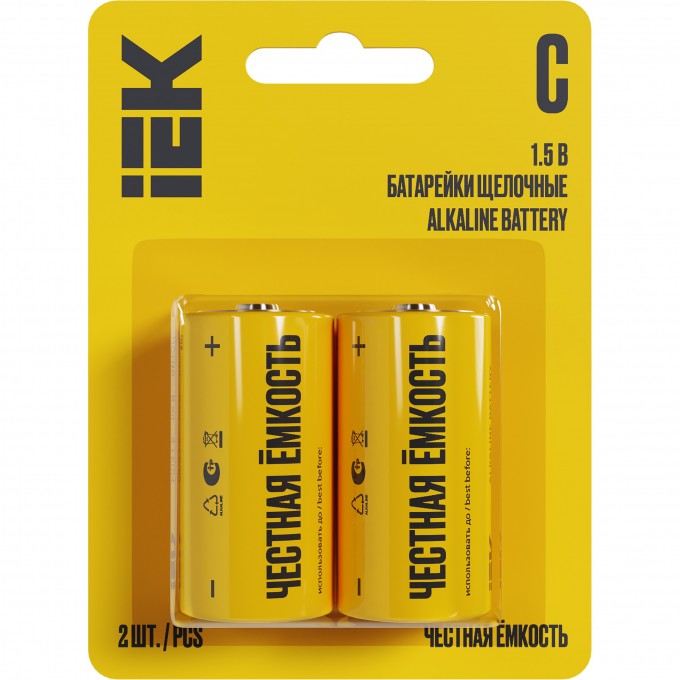 Батарейка щелочая IEK Alkaline Optima LR14/C (2шт/блистер) ABT-LR14-OP-L02