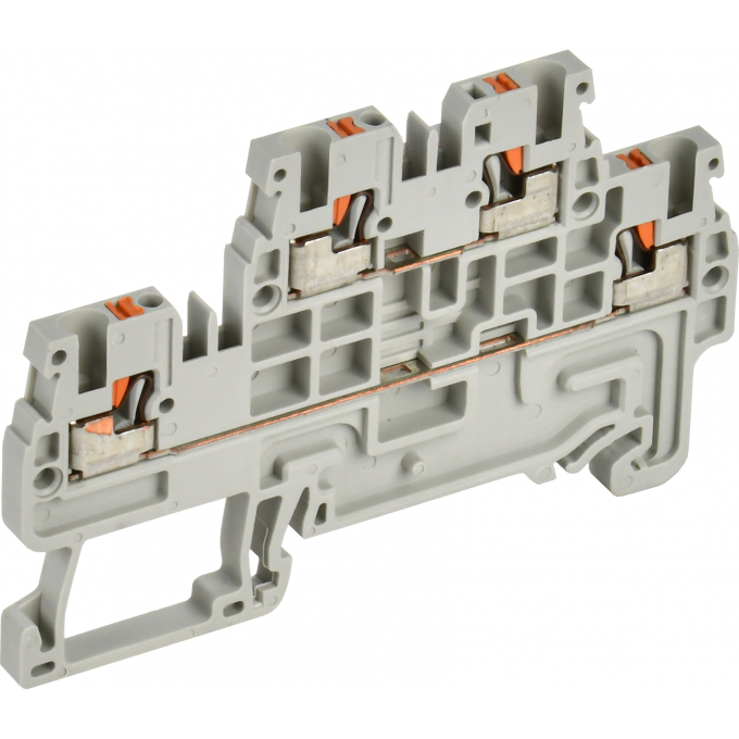 Колодка клеммная IEK CP-ML 2 ур. 1,5мм2 серая YCT23-00-2-K03-001