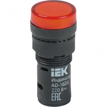 Лампа IEK AD16DS(LED)матрица d=16мм красный 230В AC - BLS10-ADDS-230-K04-16